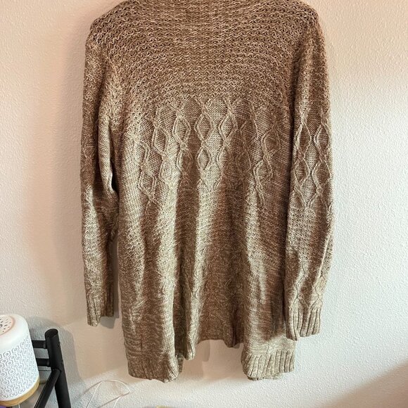 Laura Scott XL Brown‎ Plus Size Acrylic Cardigan - Picture 7 of 7